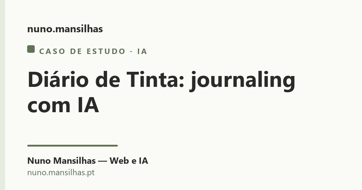 Diário de Tinta: a app de journaling onde cada entrada vira uma mancha de Rorschach criada por IA